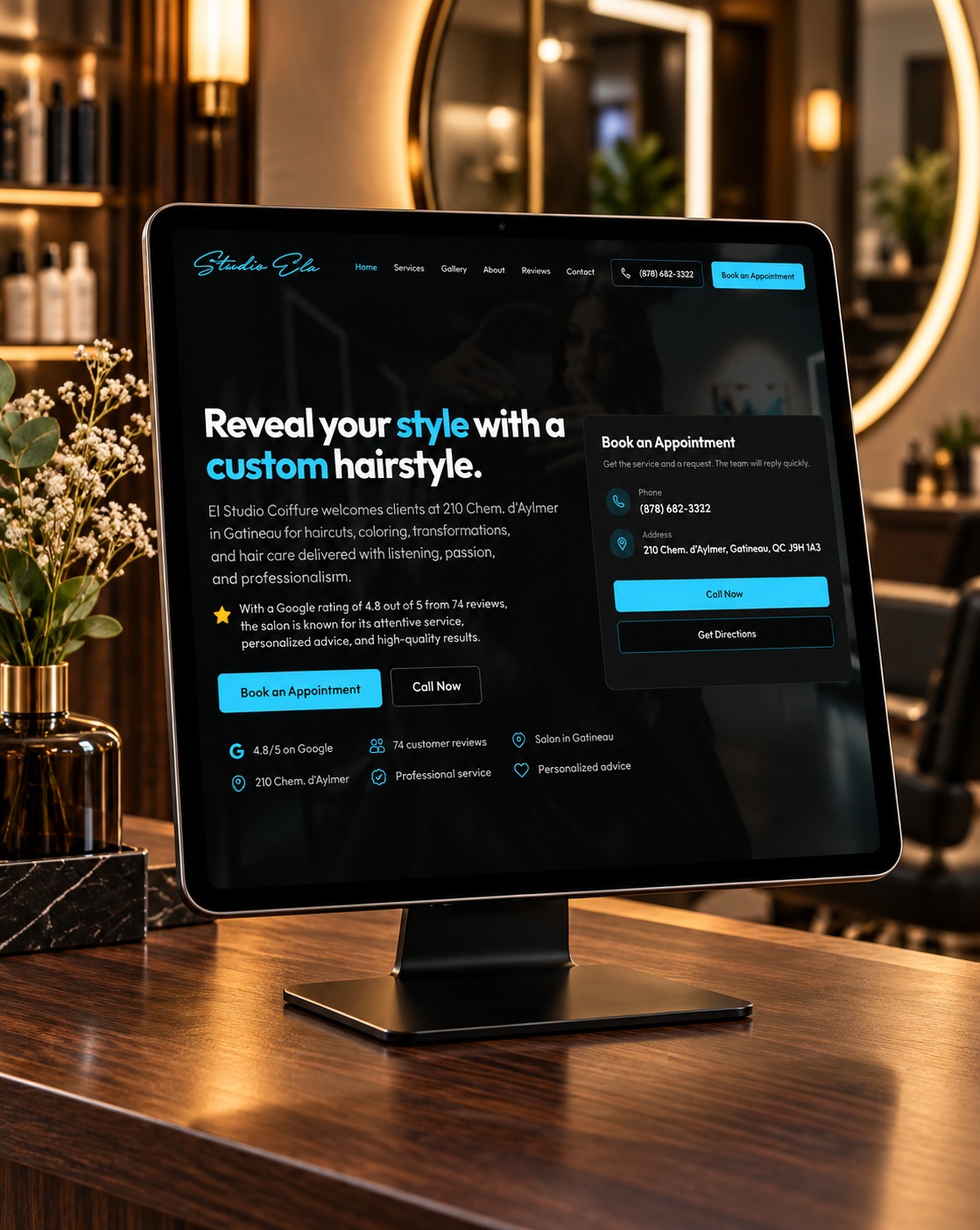 Mockup du site Studio Eli