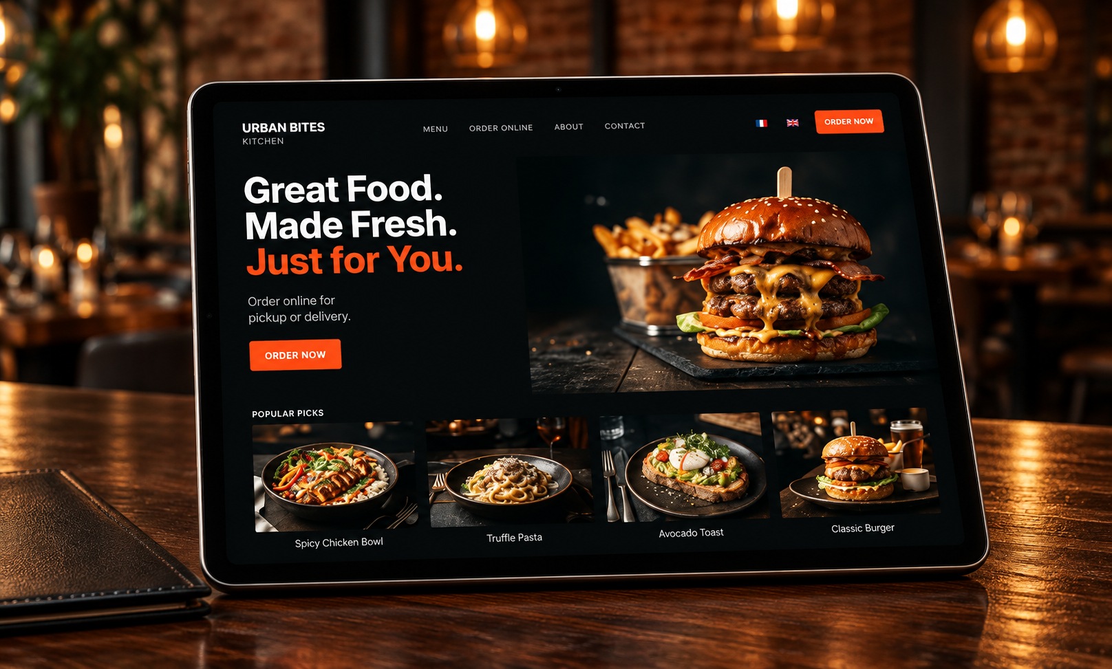 Mockup du site Urban Bite