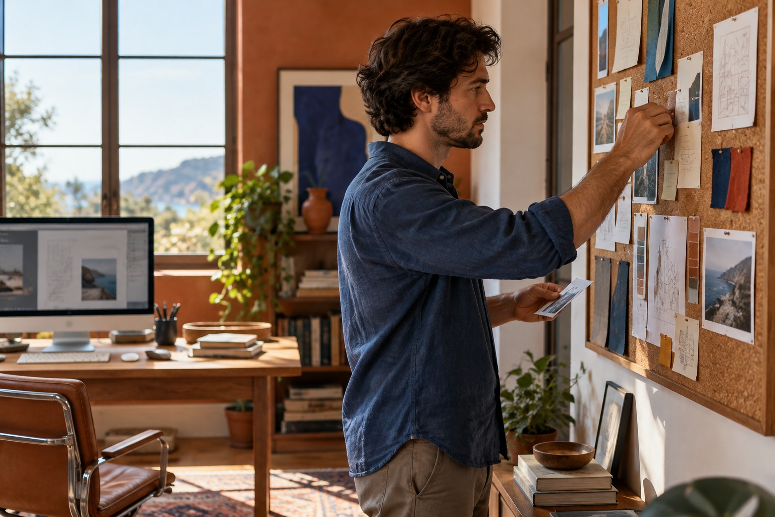 Organisation des tâches sur un tableau dans un atelier de création