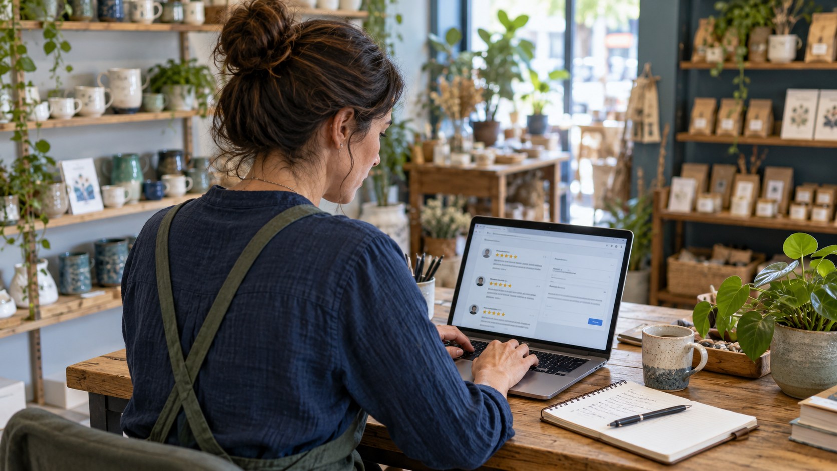 Writing a response to customer feedback in a shop
