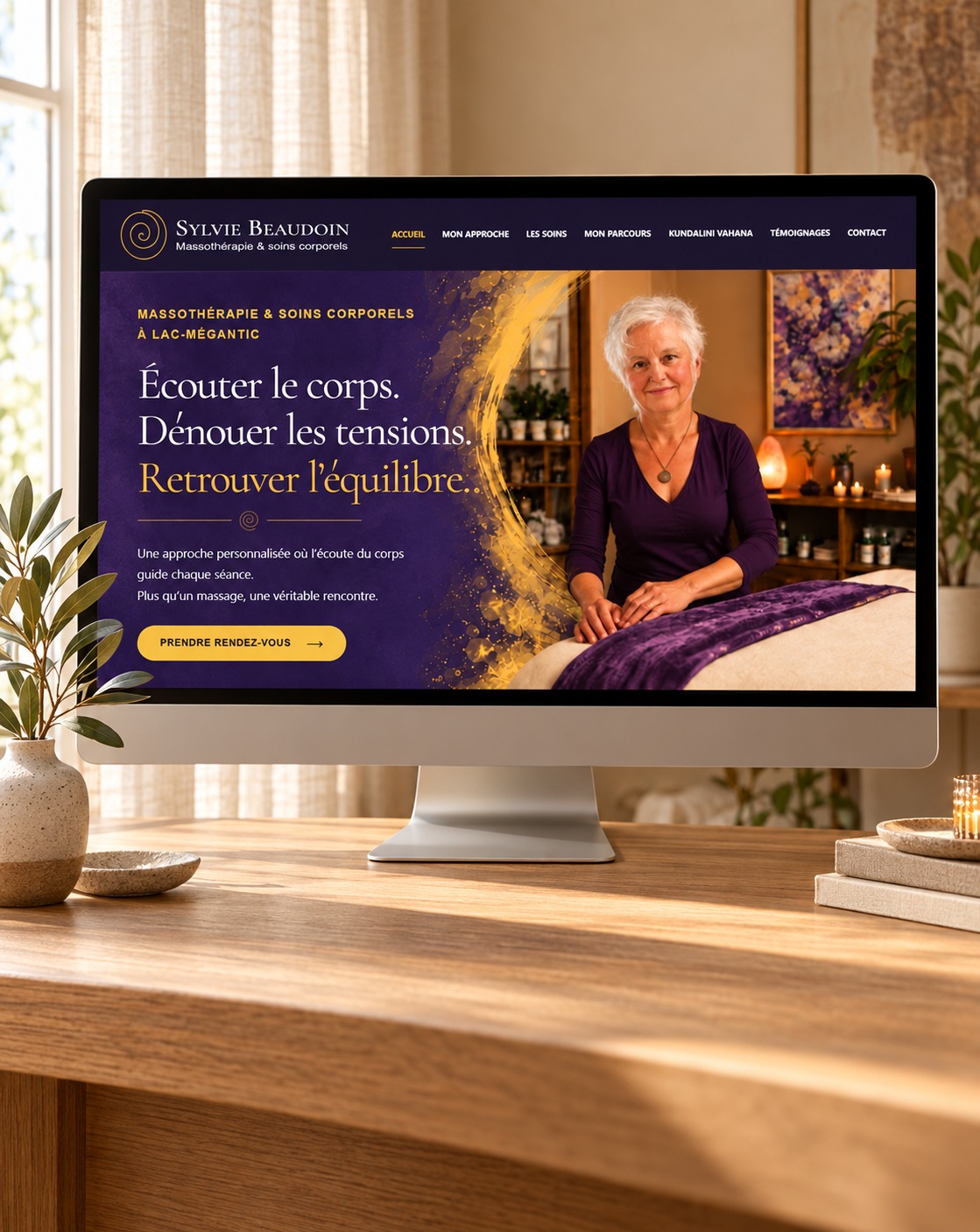 Sylvie Beaudoin website mockup