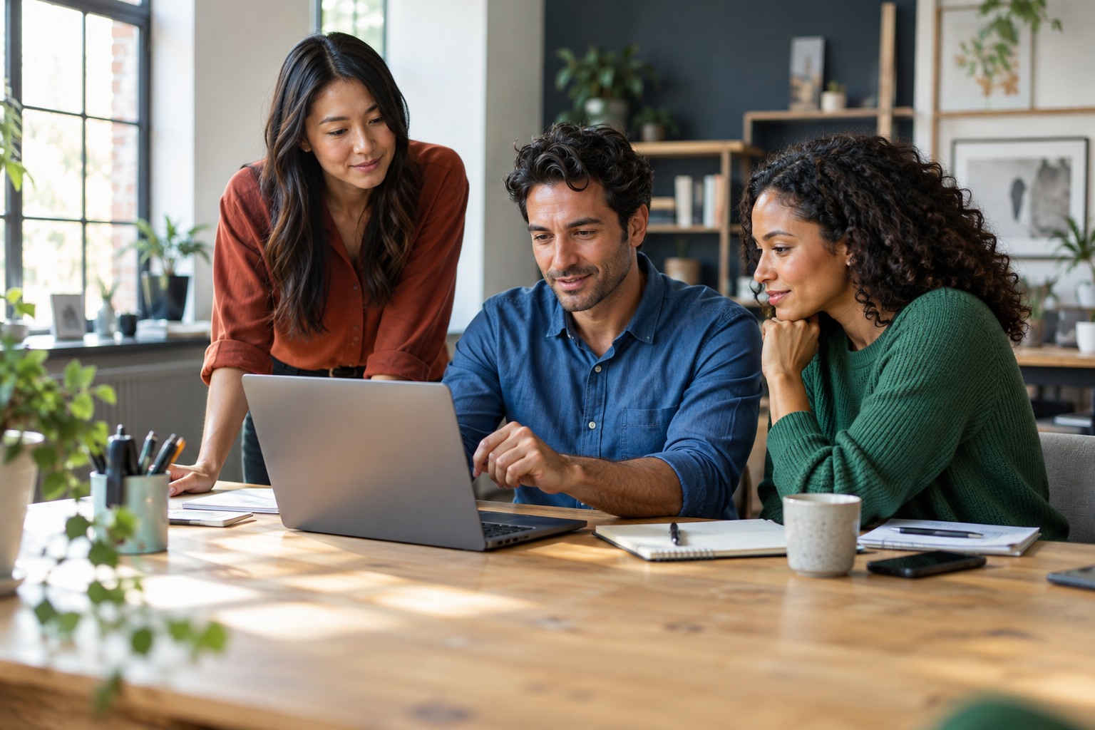 Small team reviewing access to a shared workspace