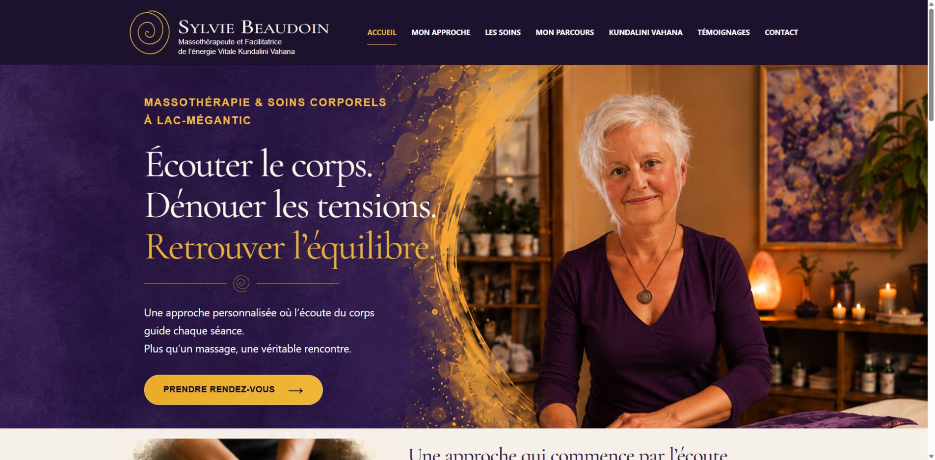 Site actuel de Sylvie Beaudoin · Réalisation Clevoxa