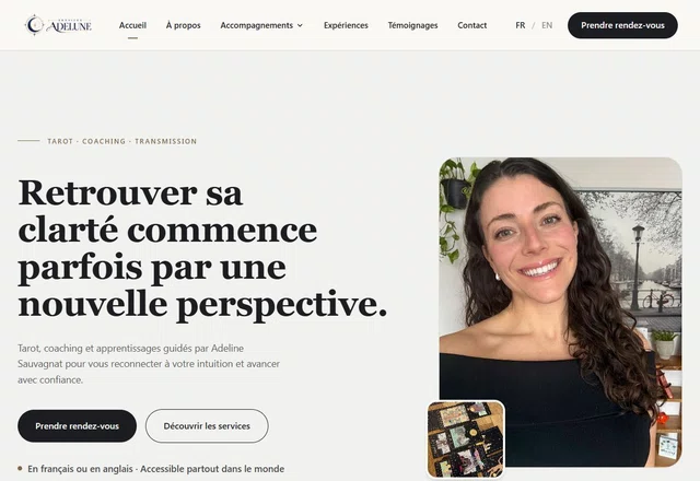 Website preview: Services Adelune